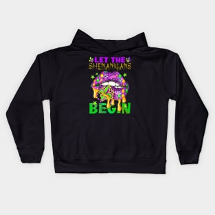 Let The Shenanigans Begin Mardi Gras Kids Men Women Kids Hoodie